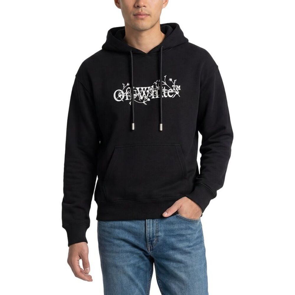 Off-White™ Mens  Virgil Floral Hoodie, Black